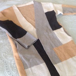 Boutique- color block cardigan